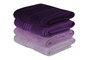 Aucune Juego de 4 toallas de mano - Morado - 50 x 90 cm